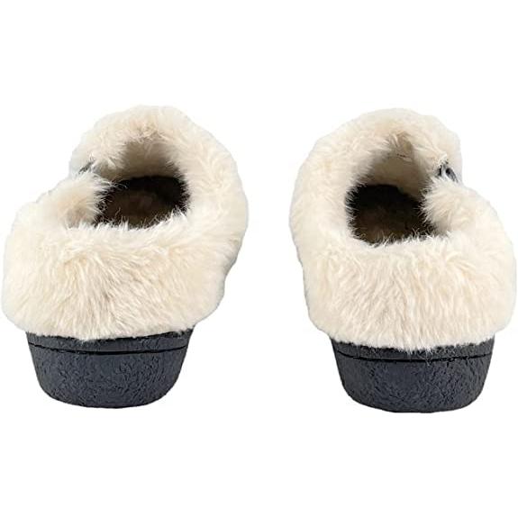 【並行輸入品】Clarks (クラークス) レディース スエードレザースリッパ ゴア&バンジーフェイクファー裏地 屋内 屋外 ハウススリッパ