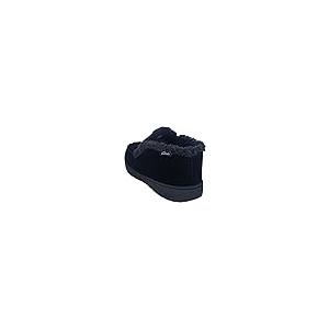 【並行輸入品】Clarks Indoor Outdoor Black House Slippers Suede Leather Sherpa L_5