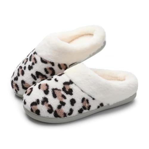 【並行輸入品】SincereWay Women's Fuzzy Slippers Coral Fleece Lined Knitted Pluの画像