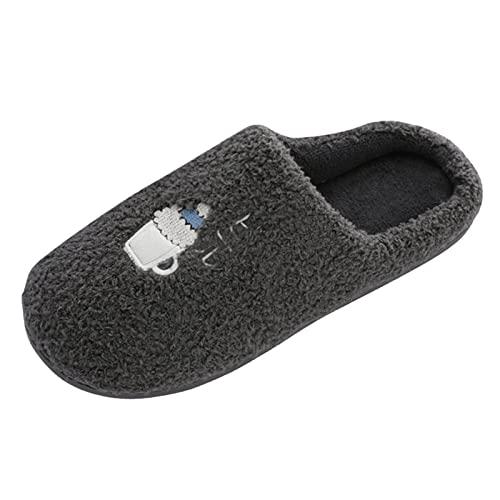 【並行輸入品】Men Slip on Fuzzy Linied House Slippers Memory Foam Slippers Scuの画像