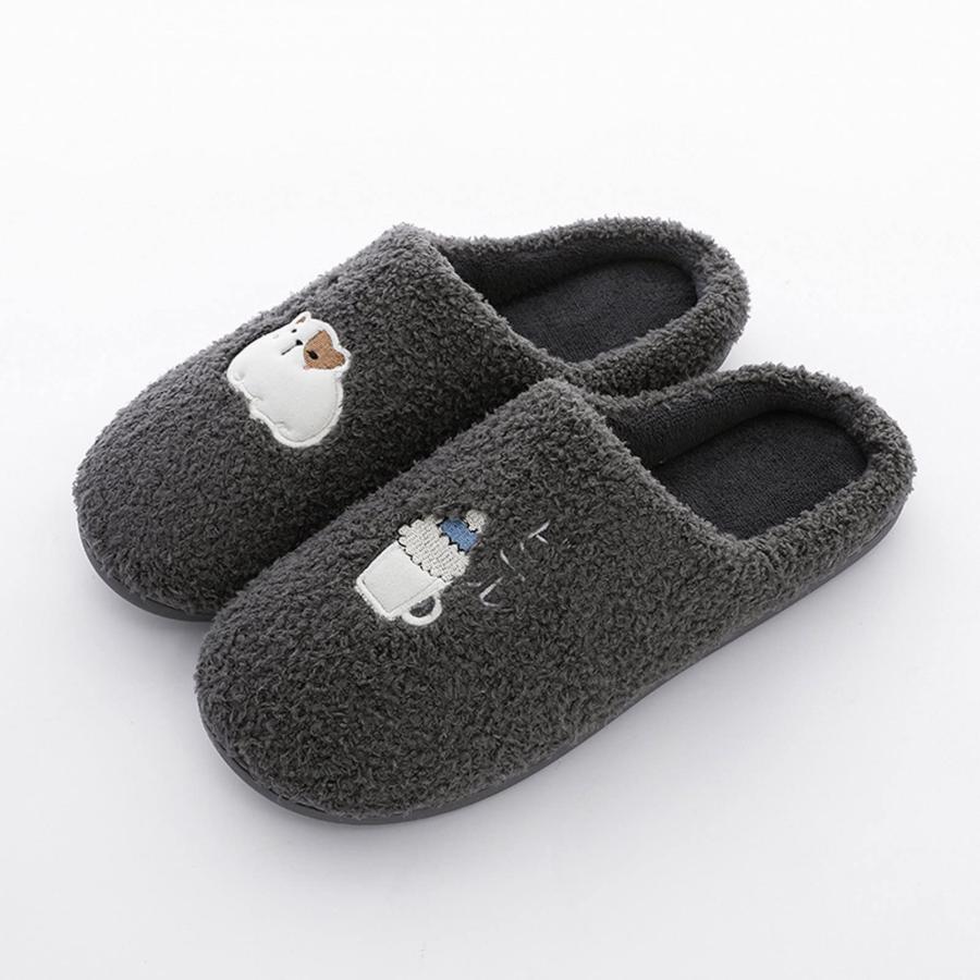 【並行輸入品】Men Slip on Fuzzy Linied House Slippers Memory Foam Slippers Scuの画像