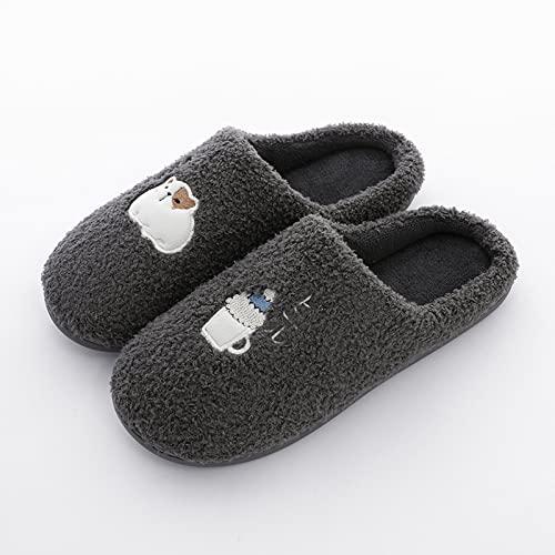 【並行輸入品】Men Slip on Fuzzy Linied House Slippers Memory Foam Slippers Scuの画像