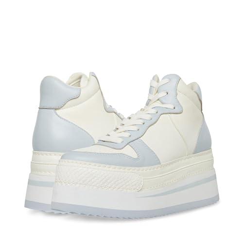 【並行輸入品】Steve Madden Brodiee Blue Multi Lace Up Platform Wedge High Top_1