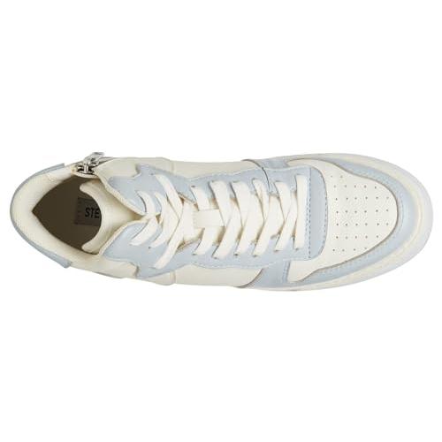 【並行輸入品】Steve Madden Brodiee Blue Multi Lace Up Platform Wedge High Top_4