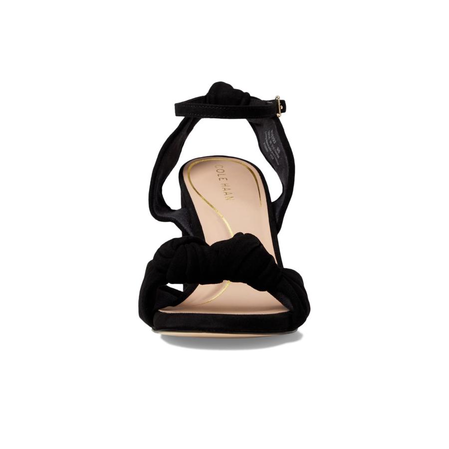 Cole Haan Kaycee ノット サンダル, ブラックエコフローラ/つや消しゴールド/ブラックアウトソール。, 6 Col 並行輸入品