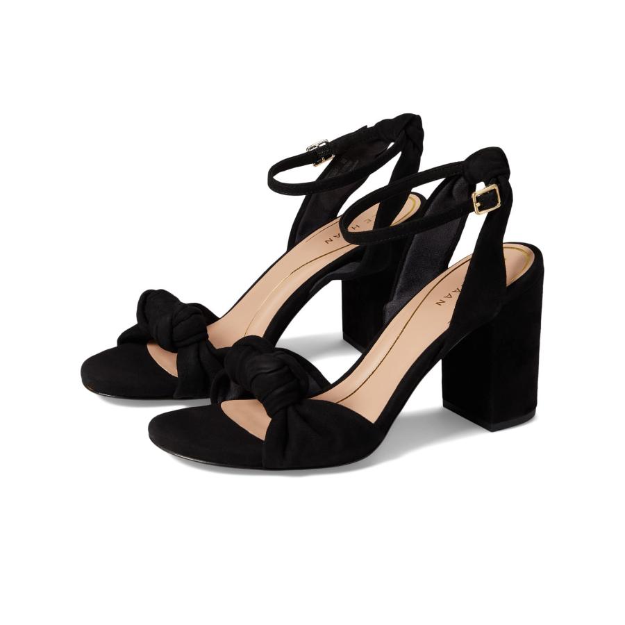 Cole Haan Kaycee ノット サンダル, ブラックエコフローラ/つや消しゴールド/ブラックアウトソール。, 6 Col 並行輸入品