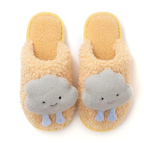 【並行輸入品】seemehappy Cute Cloud Womens Slippers Curly Fur Slippers Home Inの画像