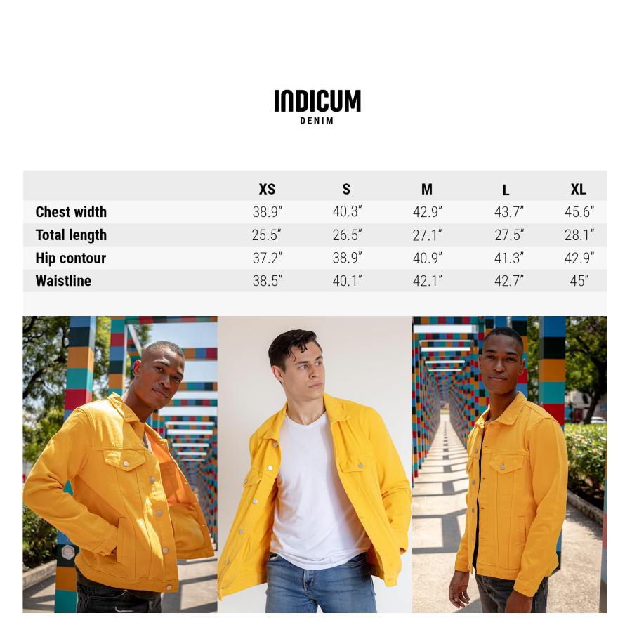 並行輸入品】Indicum Jackets for Men Yellow | Jean Jacket Mens