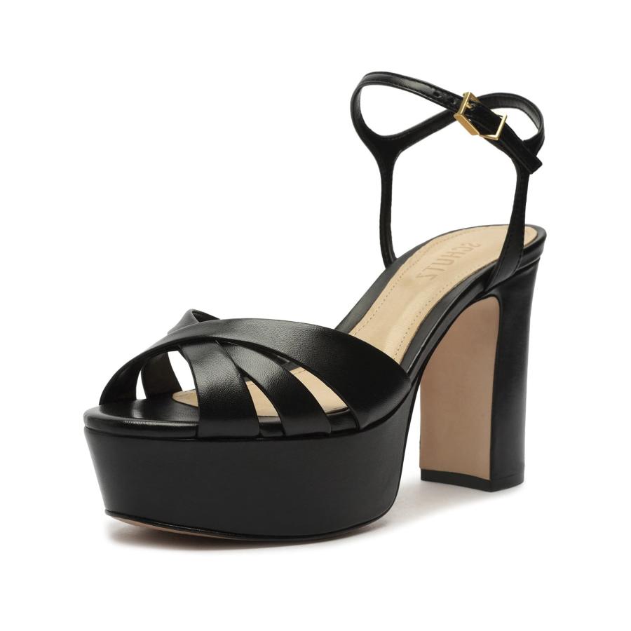 【並行輸入品】SCHUTZ レディース Keefa プラットフォーム ドレスサンダル, ブラック, 9.5 SCHUTZ Women's Kee
