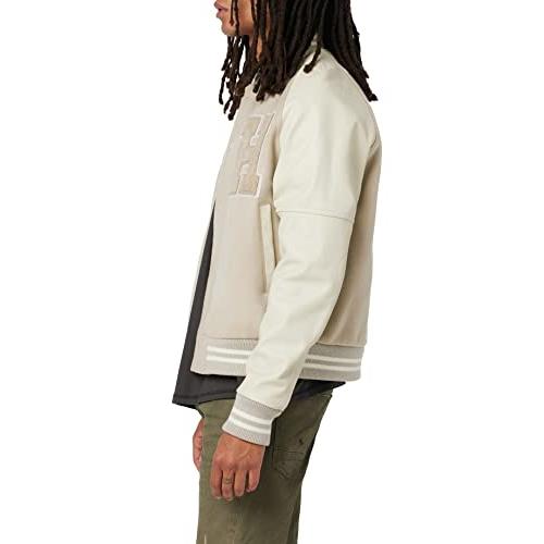 【並行輸入品】Hudson Jeans Men's Bomber Varsity Jacket, Cream, XLの画像
