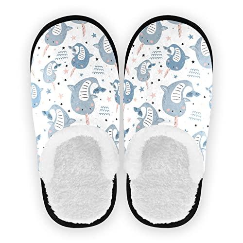 【並行輸入品】Boccsty Magic Narwhals Star Spa Slippers Whale Fish Animal Houseの画像