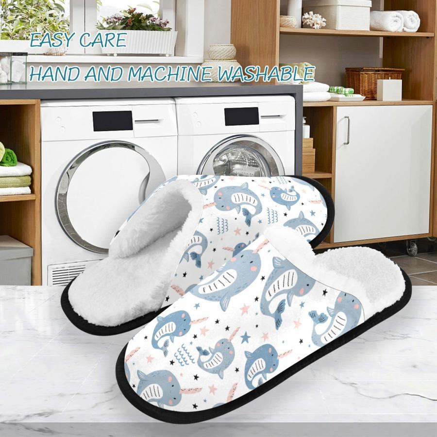 【並行輸入品】Boccsty Magic Narwhals Star Spa Slippers Whale Fish Animal Houseの画像