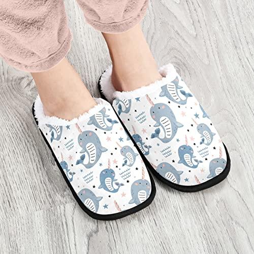 【並行輸入品】Boccsty Magic Narwhals Star Spa Slippers Whale Fish Animal Houseの画像