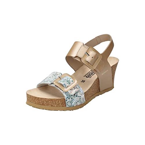 【並行輸入品】Mephisto レディース Lissia ウェッジサンダル, プラチナム, 9 Mephisto Women's Lissiaの画像
