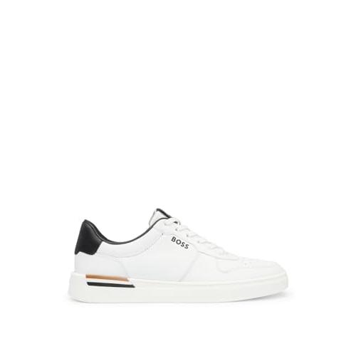 【並行輸入品】[ボス] シグネチャーストライプ レザー カップソール スニーカー メンズ 42 ホワイト BOSS Men's Modern Cの画像