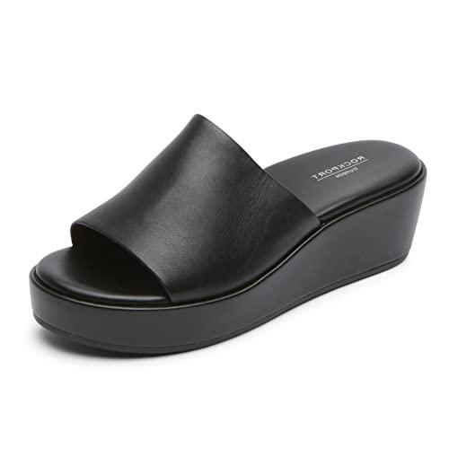 【並行輸入品】[ロックポート] 厚底サンダル オーブリエラ スライド レディース ブラック 23.5 cm M Rockport Women's_1