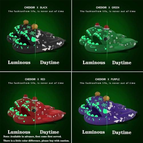 【並行輸入品】LELEBEAR Spooky Shark Slides Glow In The Dark For Men Women, Halの画像