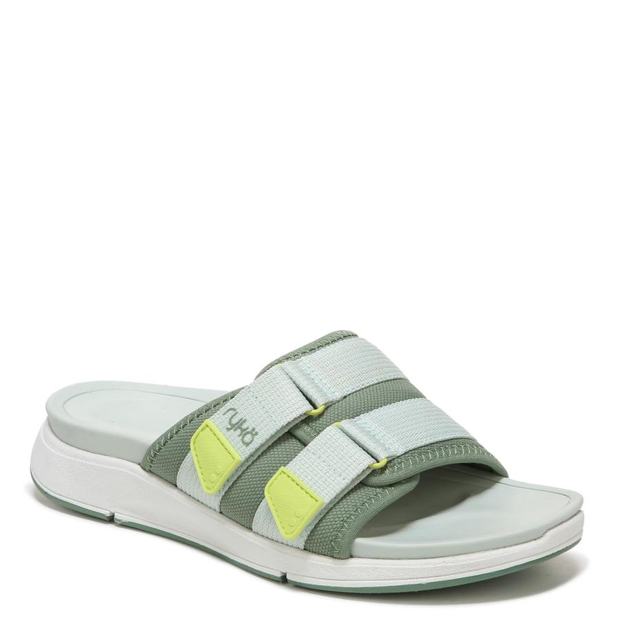 【並行輸入品】Ryka レディース トリビュートサンダル, グリーン, 7.5 Ryka Women's Tribute Recovery Slの画像