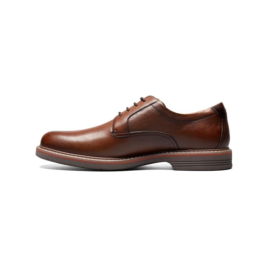 【並行輸入品】Florsheim メンズ Neufeld プレーントゥ オックスフォード, コニャック タンブル, 8.5 Wide Florsの画像
