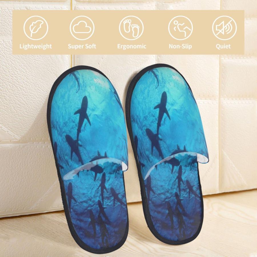 【並行輸入品】Warm Plush House Slippers Indoor Shoes Ocean Animal Shark Furryの画像