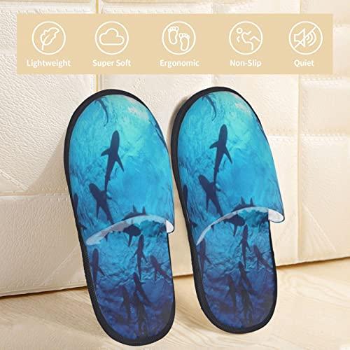 【並行輸入品】Warm Plush House Slippers Indoor Shoes Ocean Animal Shark Furryの画像