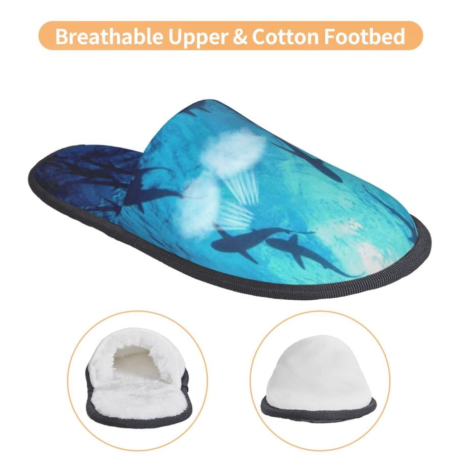 【並行輸入品】Warm Plush House Slippers Indoor Shoes Ocean Animal Shark Furryの画像