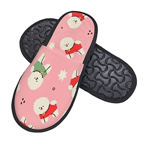 【並行輸入品】Warm Plush House Slippers Indoor Shoes Cute Dogs Bichon Frise Fuの画像