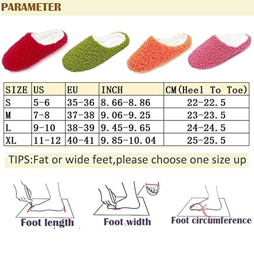 【並行輸入品】MAXHONG Slippers for Women Fuzzy Curly Memory Foam Indoor Slippe_7