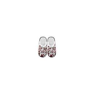 【並行輸入品】Boccsty Peace Joy Spa Slippers Red Black Tartan Plaid Christmasの画像