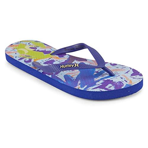 【並行輸入品】Hurley レディース プリント ビーチサンダル, ブルー抽象画, 10 Hurley WOMENS WATER COLOR F_4