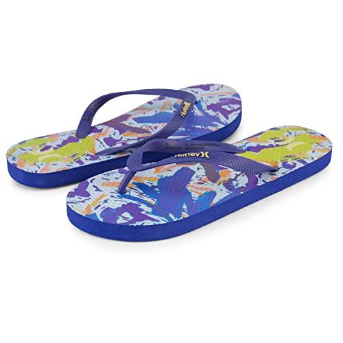 【並行輸入品】Hurley レディース プリント ビーチサンダル, ブルー抽象画, 10 Hurley WOMENS WATER COLOR F_7