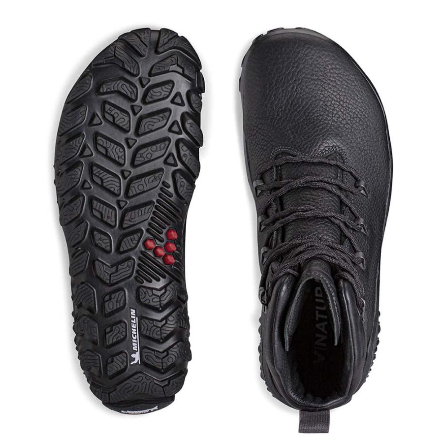 【並行輸入品】Vivobarefoot Womens Tracker Frst ESC Leather Black Trainers 5.5の画像
