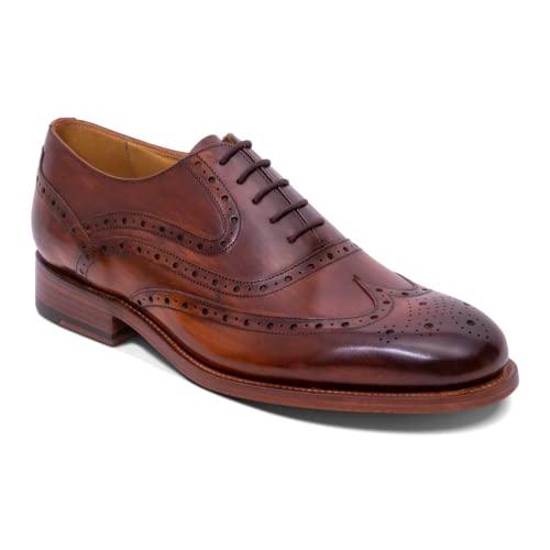 【並行輸入品】BARKER Liffey Men's Handmade Dress Shoes Leather Brogue Oxford Fの画像