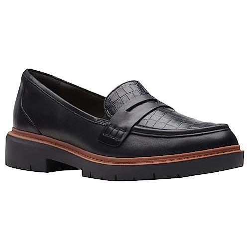 【並行輸入品】[クラークス] ローファー ウェストリンアイラ レディース ブラックレザー 24.5 cm Clarks Women's Westの画像