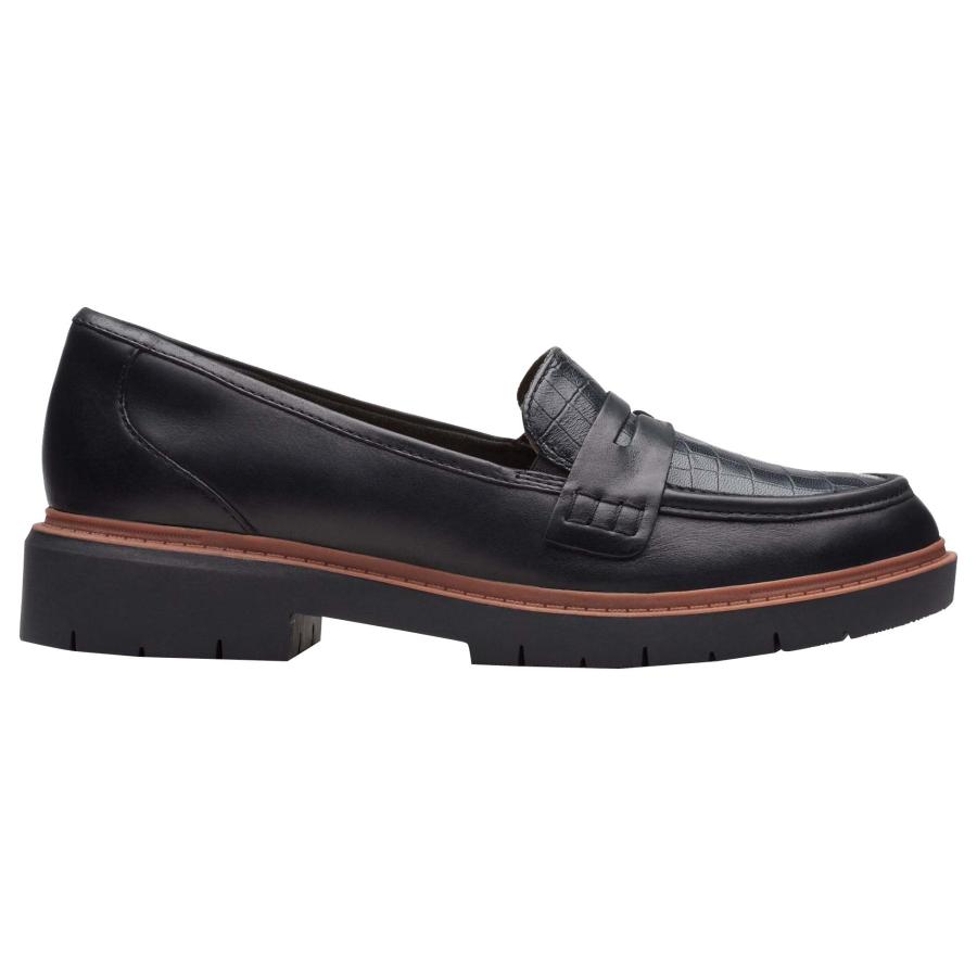 【並行輸入品】[クラークス] ローファー ウェストリンアイラ レディース ブラックレザー 24.5 cm Clarks Women's Westの画像