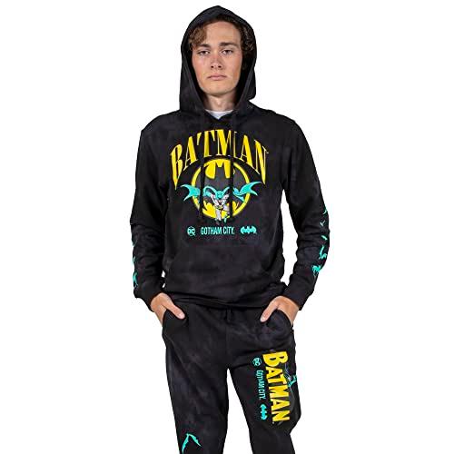 【並行輸入品】Bioworld Batman Gotham City Black Wash Men's Hoodie & Jogger Set_1