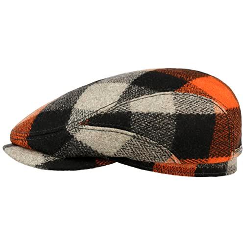 【並行輸入品】Stetson Benvick Wool Check Flat Cap Men orange 7 1/4_1