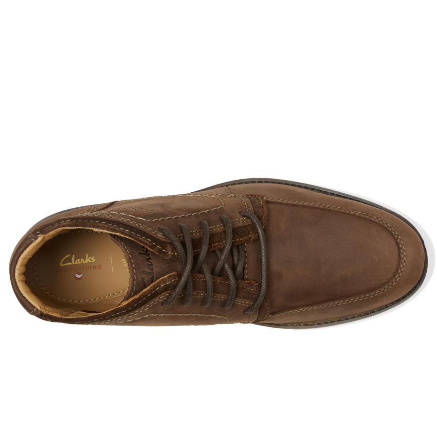 【並行輸入品】Clarks Men's Un Shire Hi Waterproof Oxford Boot， Dark Brown Leat_3