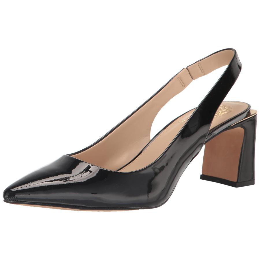 【並行輸入品】Vince Camuto レディース ハムデン スリングバック パンプス, ブラックエナメル, 24.5 Vince Camuto