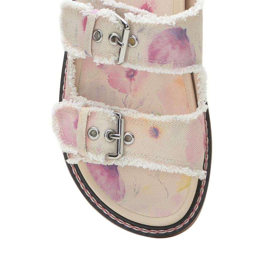 【並行輸入品】Lucky Brand レディース Alffie スライドサンダル フラット, マルチ, 24.5 Lucky Brand Womの画像