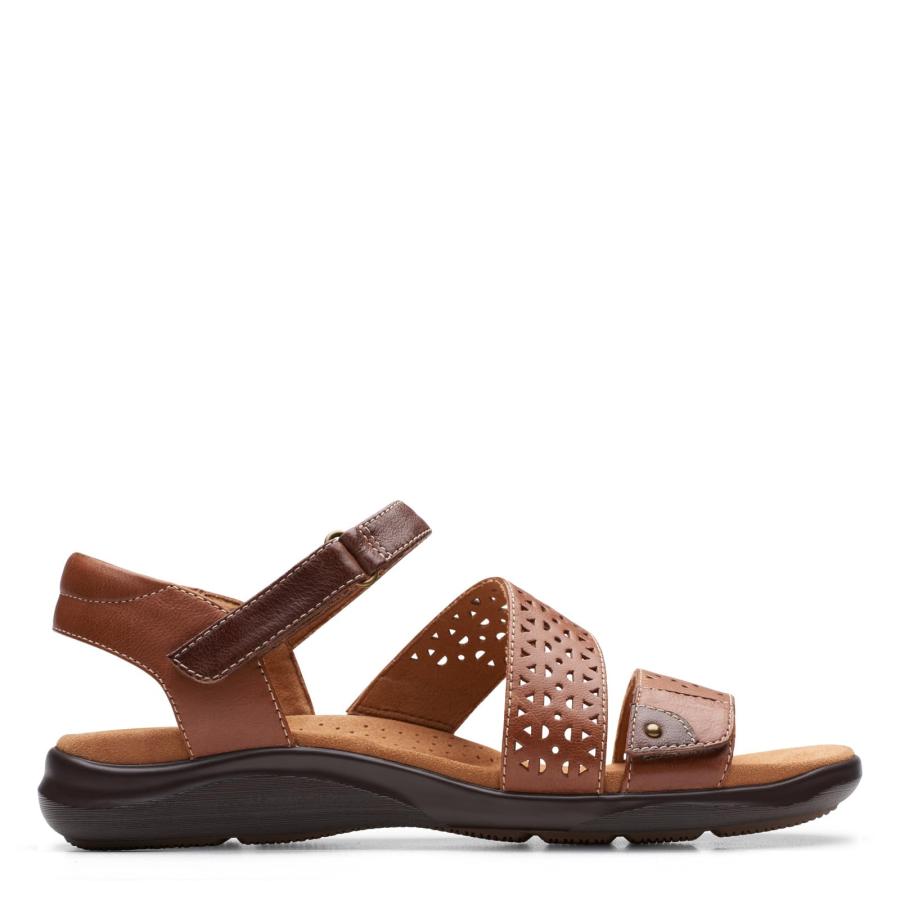 【並行輸入品】Clarks レディース レディース クラーク、キルティウェイサンダル, タンレザー, 6.5 Clarks Kitly Sandの画像