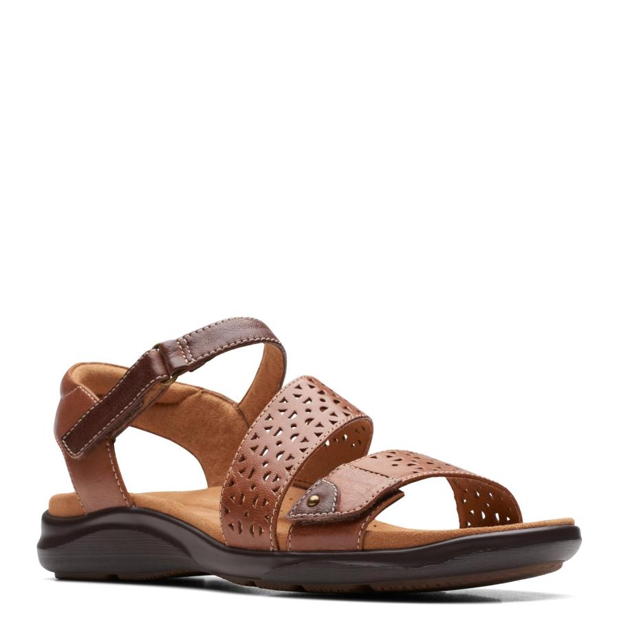 【並行輸入品】Clarks レディース レディース クラーク、キルティウェイサンダル, タンレザー, 6.5 Clarks Kitly Sandの画像