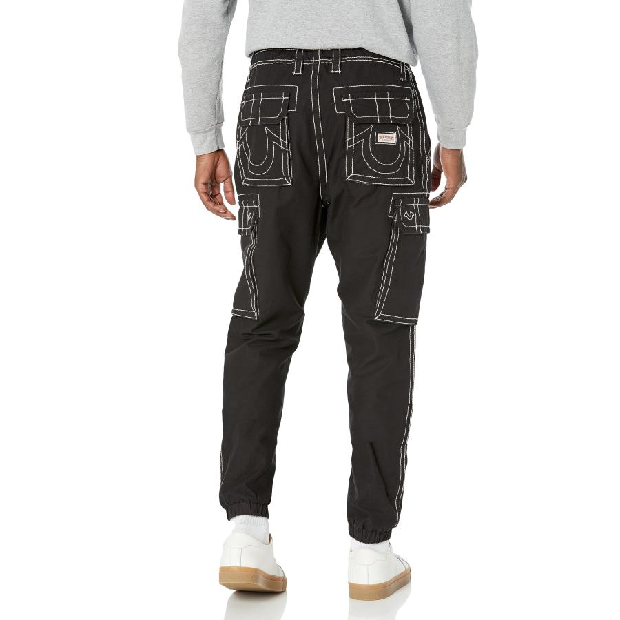 並行輸入品】True Religion Men's Big T Cargo Jogger, Black, 29
