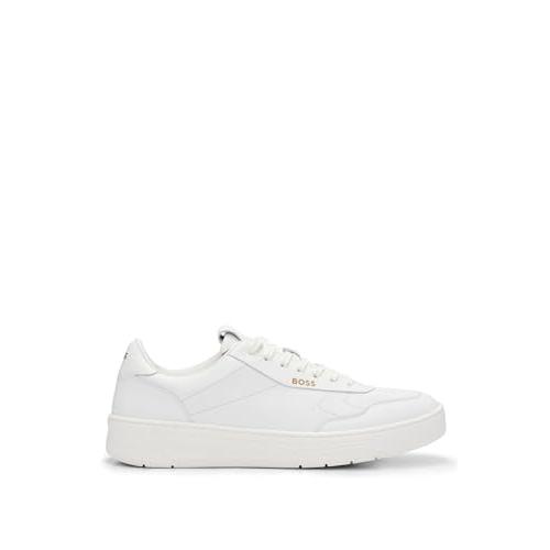 【並行輸入品】BOSS Men's Baltimore Tenn Leather Trainers with Gold Logos Size,の画像