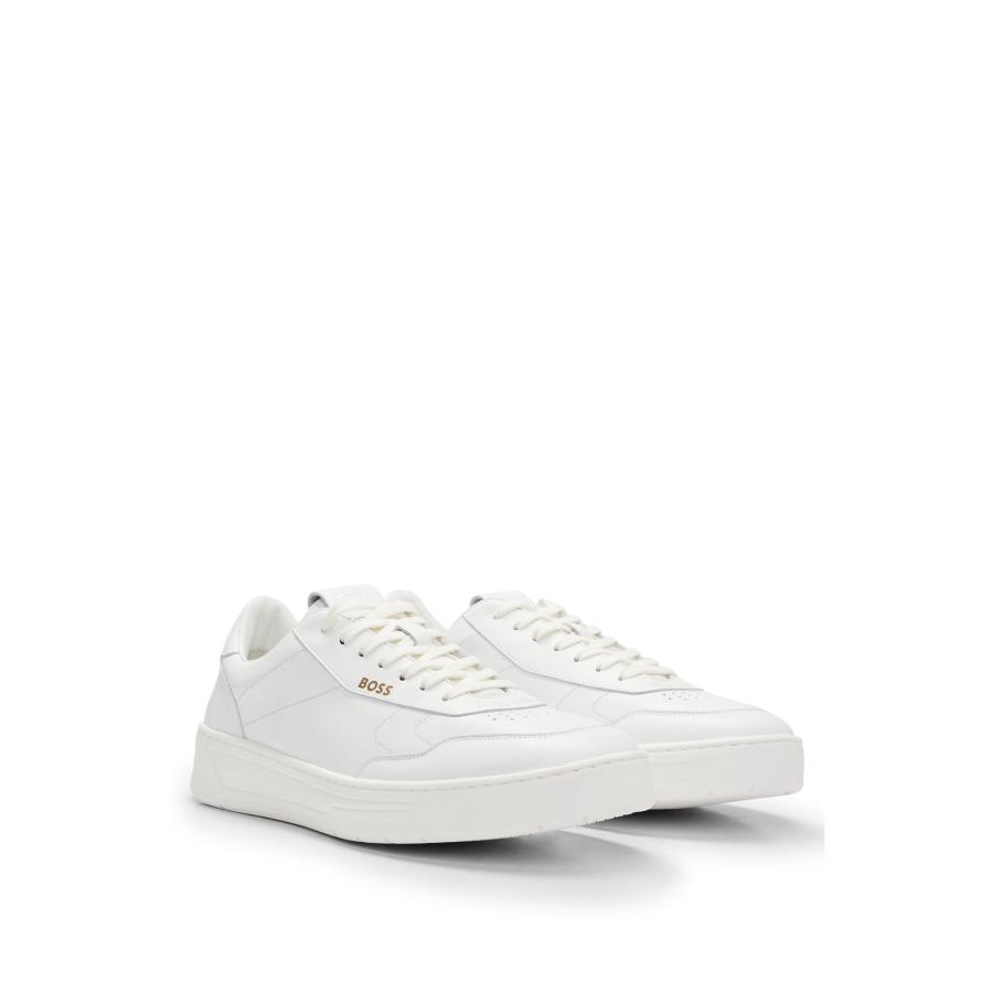 【並行輸入品】BOSS Men's Baltimore Tenn Leather Trainers with Gold Logos Size,の画像