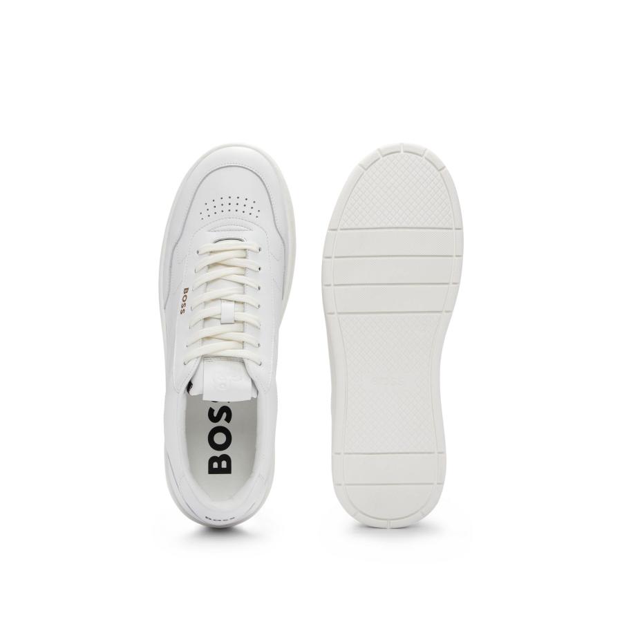 【並行輸入品】BOSS Men's Baltimore Tenn Leather Trainers with Gold Logos Size,の画像