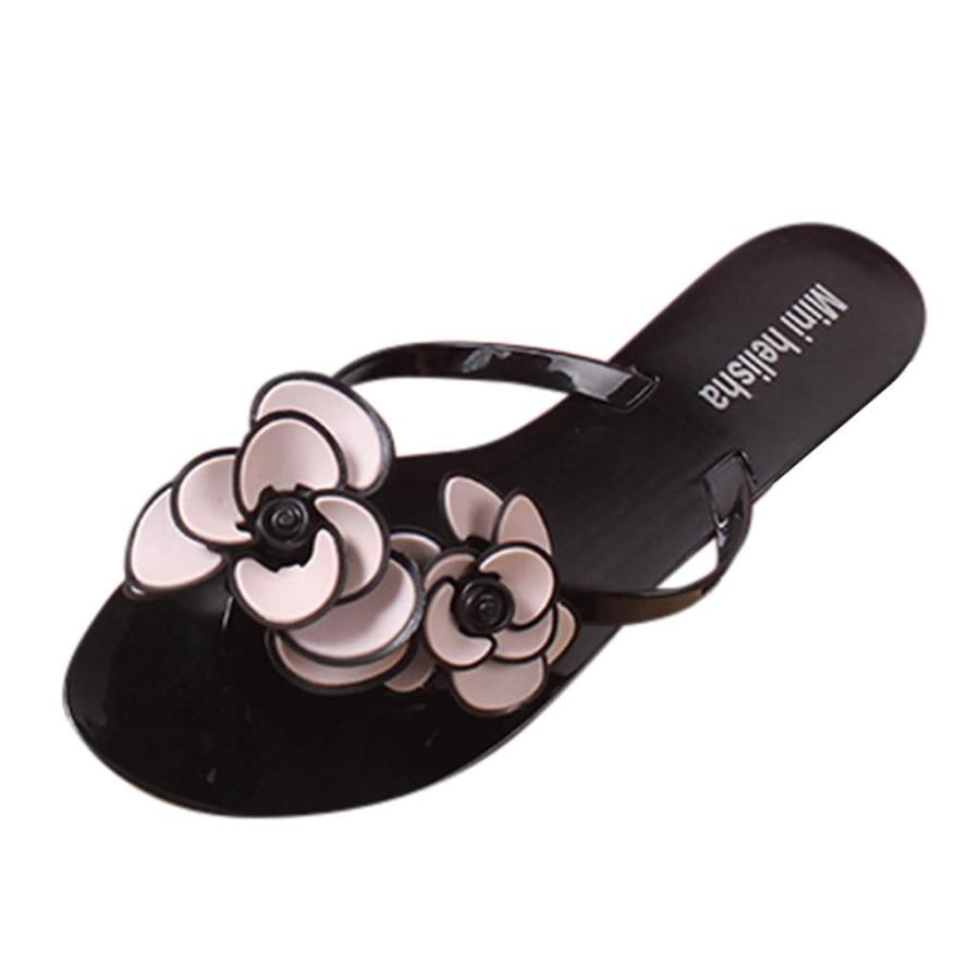 【並行輸入品】Sandals Women Dressy Summer Fashion Flip Flops Casual Floral Outの画像