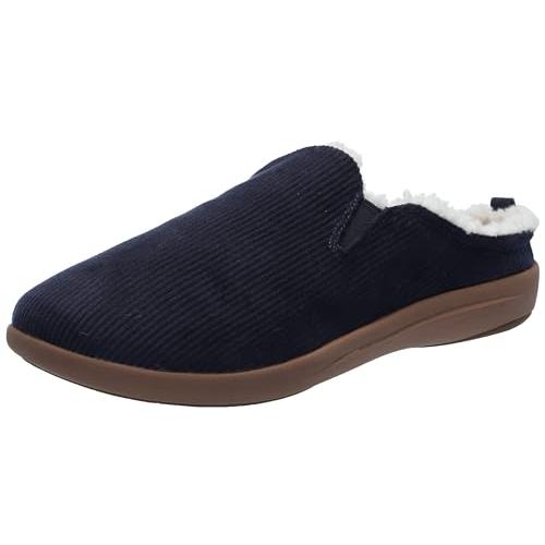 【並行輸入品】REVITALIGN Men's Dundee Corduroy Slippr Slipper, Navy, 10の画像