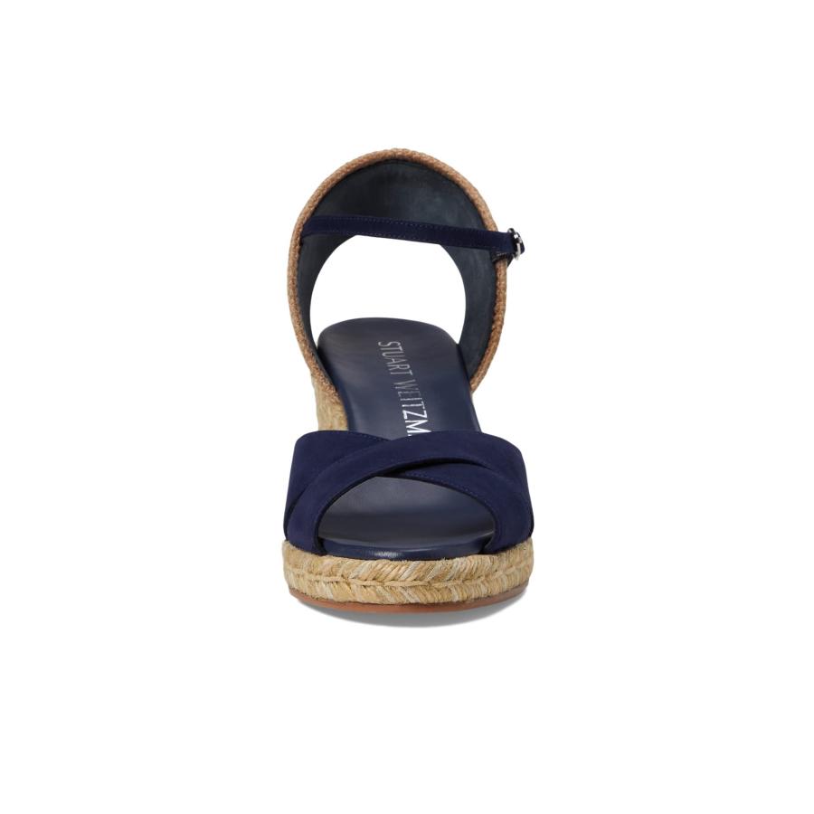【並行輸入品】Stuart Weitzman レディース Mirela II ウェッジ エスパドリーユ, 素敵なブルー/ナチュラル。, 6 Stの画像