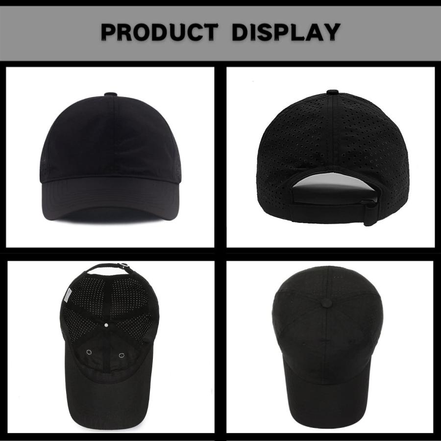 【並行輸入品】LITSSIN Quick Dry Fit Hats for Mens Athletic Fitted Cap 2 Packs，_3